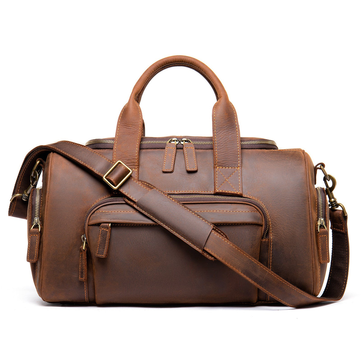 Men's Large Capacity Handbag – Structured Retro Style