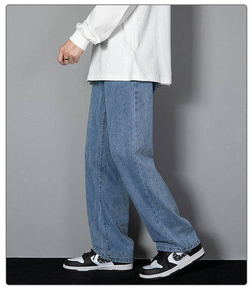 Men's Straight-Leg Jeans – Slimming Effect Mid-Rise