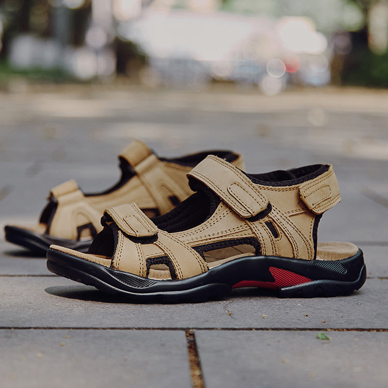 Men's Roman Sandals – Leather-Look Upper, Outdoor Style
