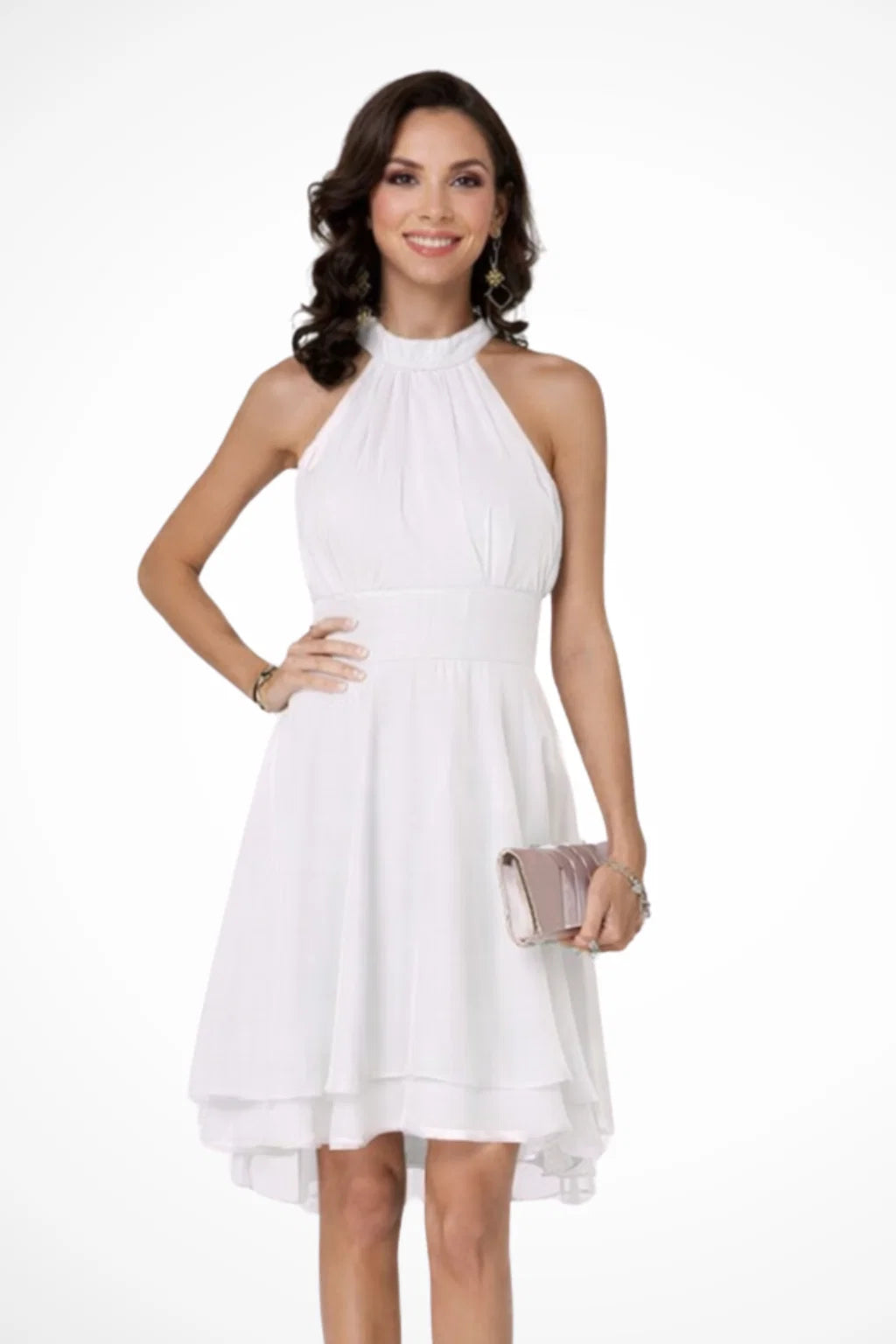 Women's Chiffon Midi Dress – Relaxed Banquet Fit