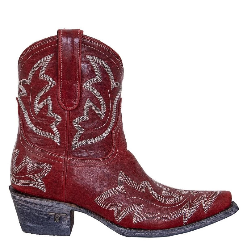 Women's Embroidered Pointed-Toe Ankle Boots – Elegant Silhouette