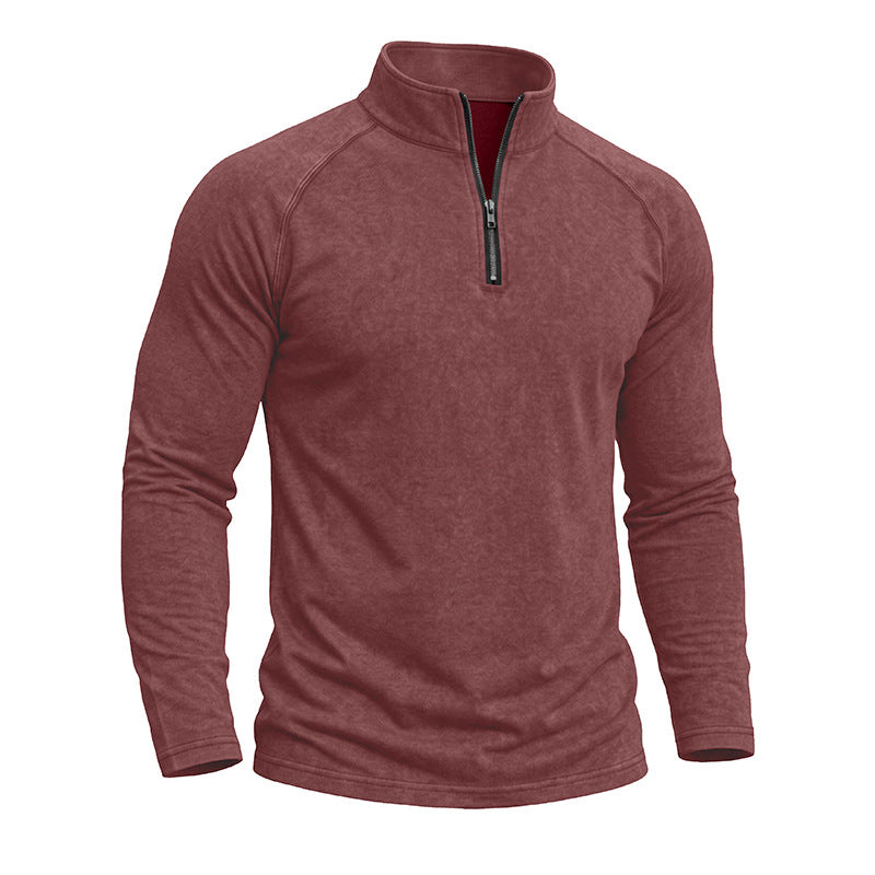 Men's Cotton Sweatshirt – Slim Fit with a Retro Worn Effect