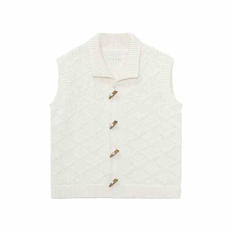 Women's Woven Cotton Vest – Vintage Diamond Pattern