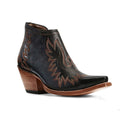 Women's Embroidered Pointed-Toe Ankle Boots – Elegant Silhouette