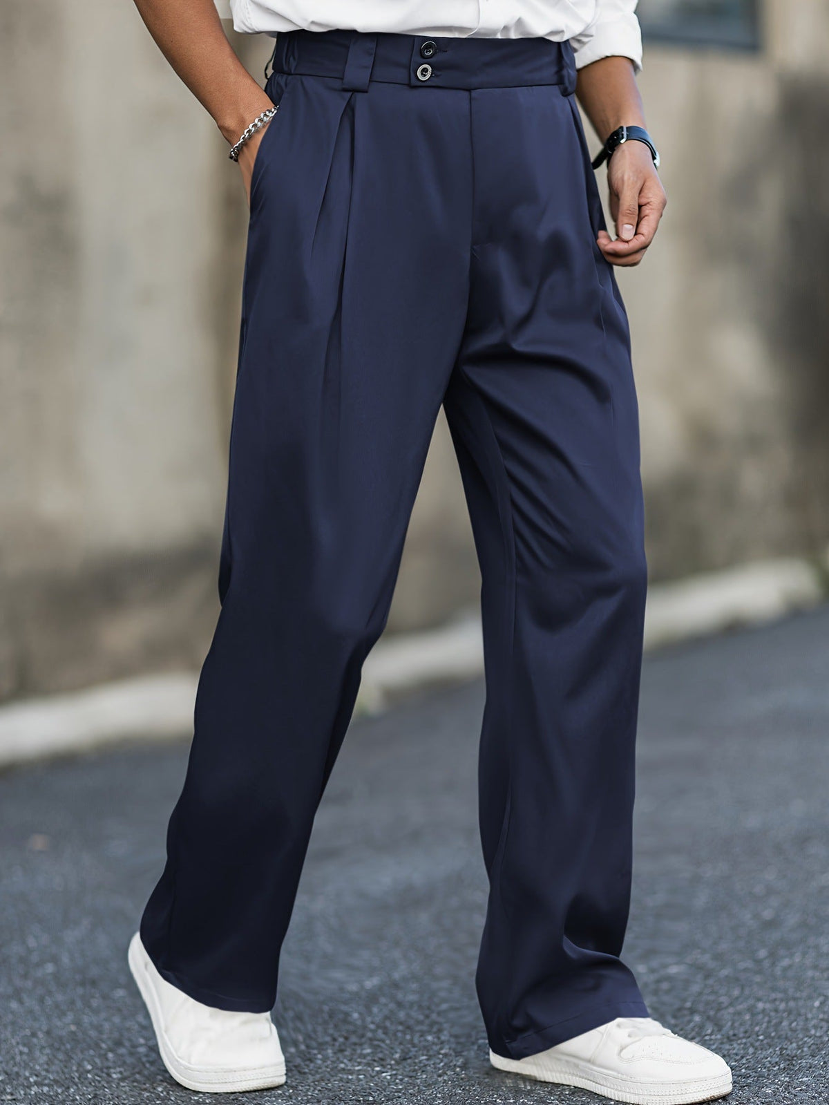 Men's Shorts - High Waist, Stretch Straight Fit