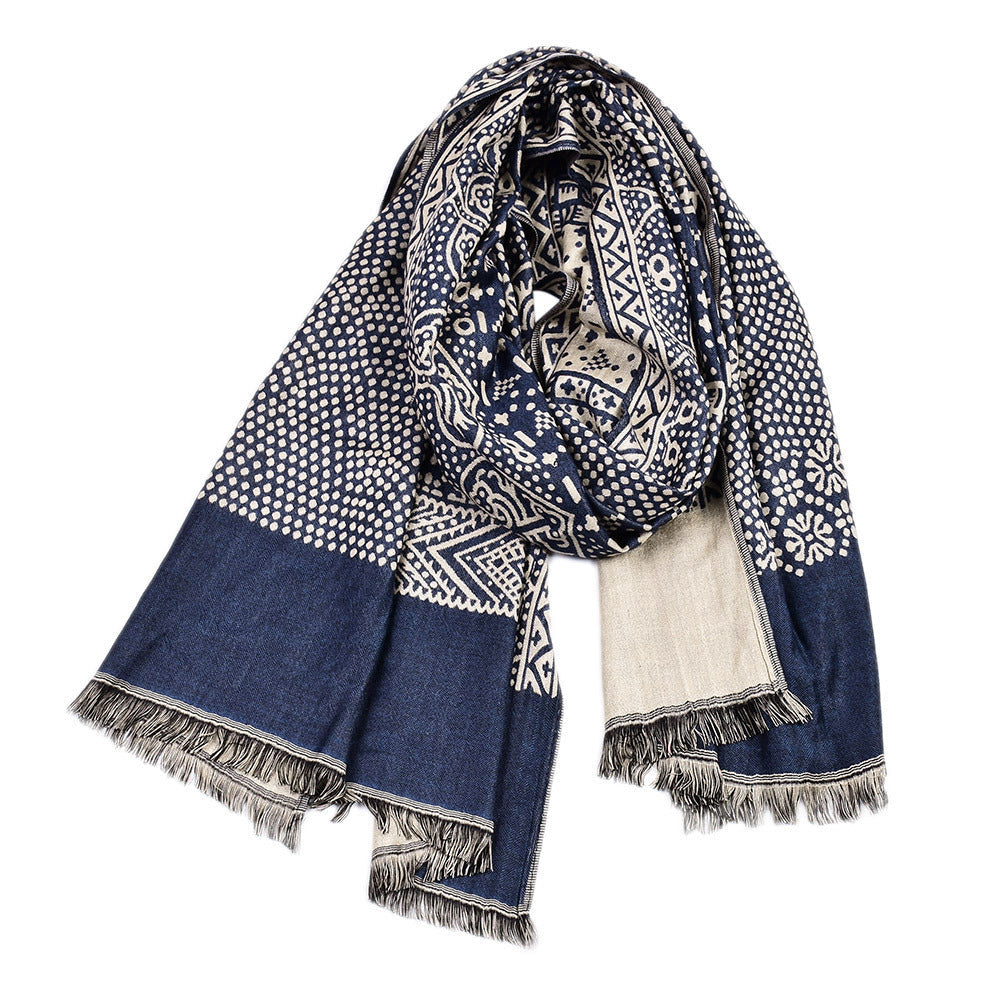 Men's Jacquard Pattern Scarf - Lightweight and Flexible