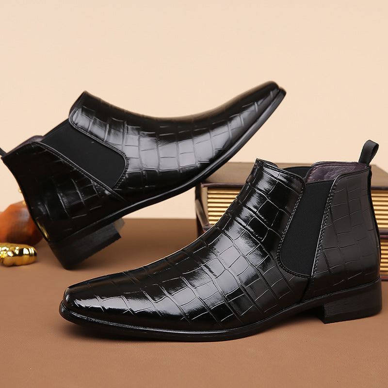 Men's Chelsea Boots – Glossy Finish, Modern Style