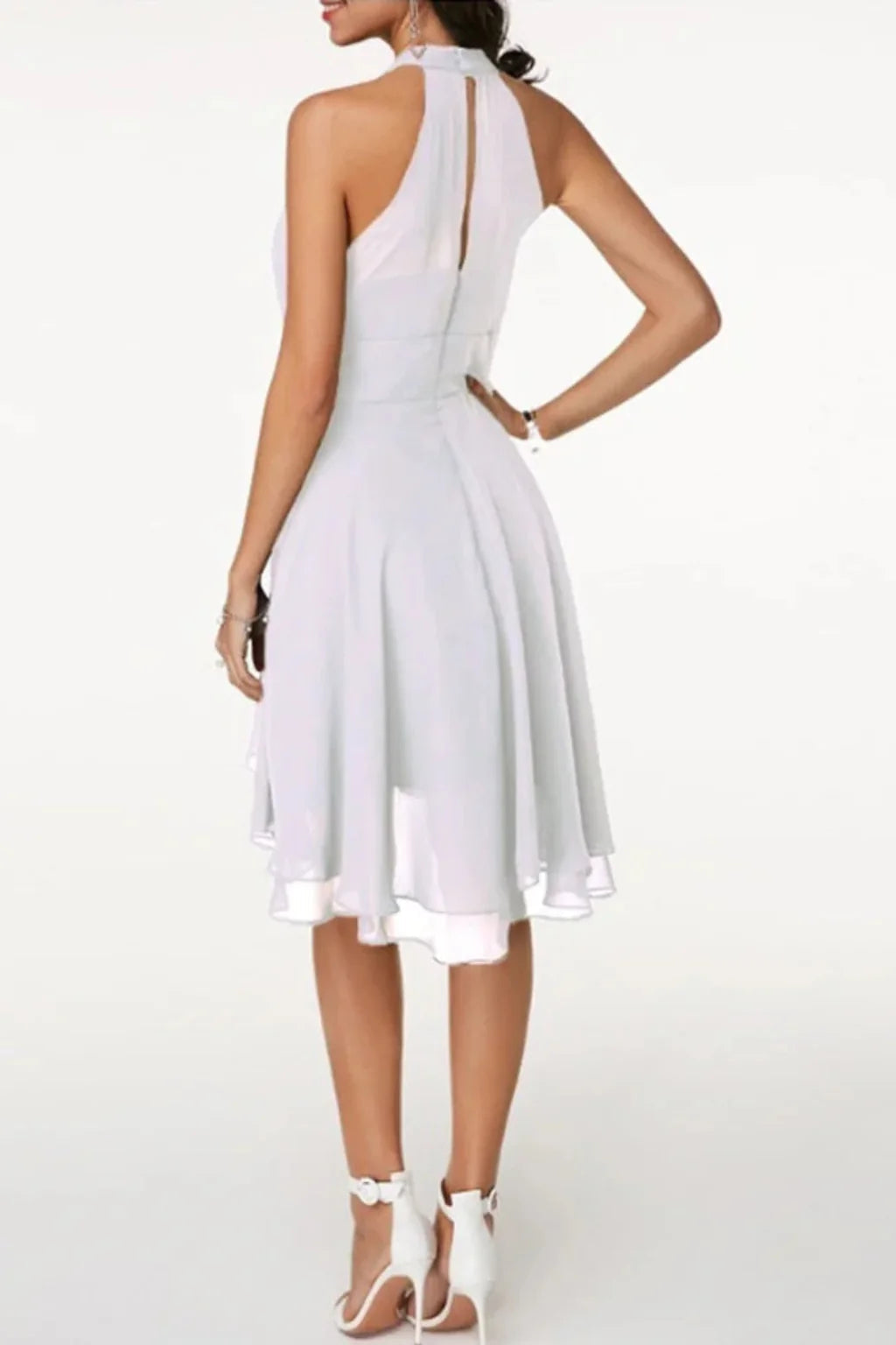 Women's Chiffon Midi Dress – Relaxed Banquet Fit