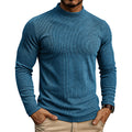 Men's Mandarin Collar Sweater – Fine-Ribbed Knitwear Slim Fit