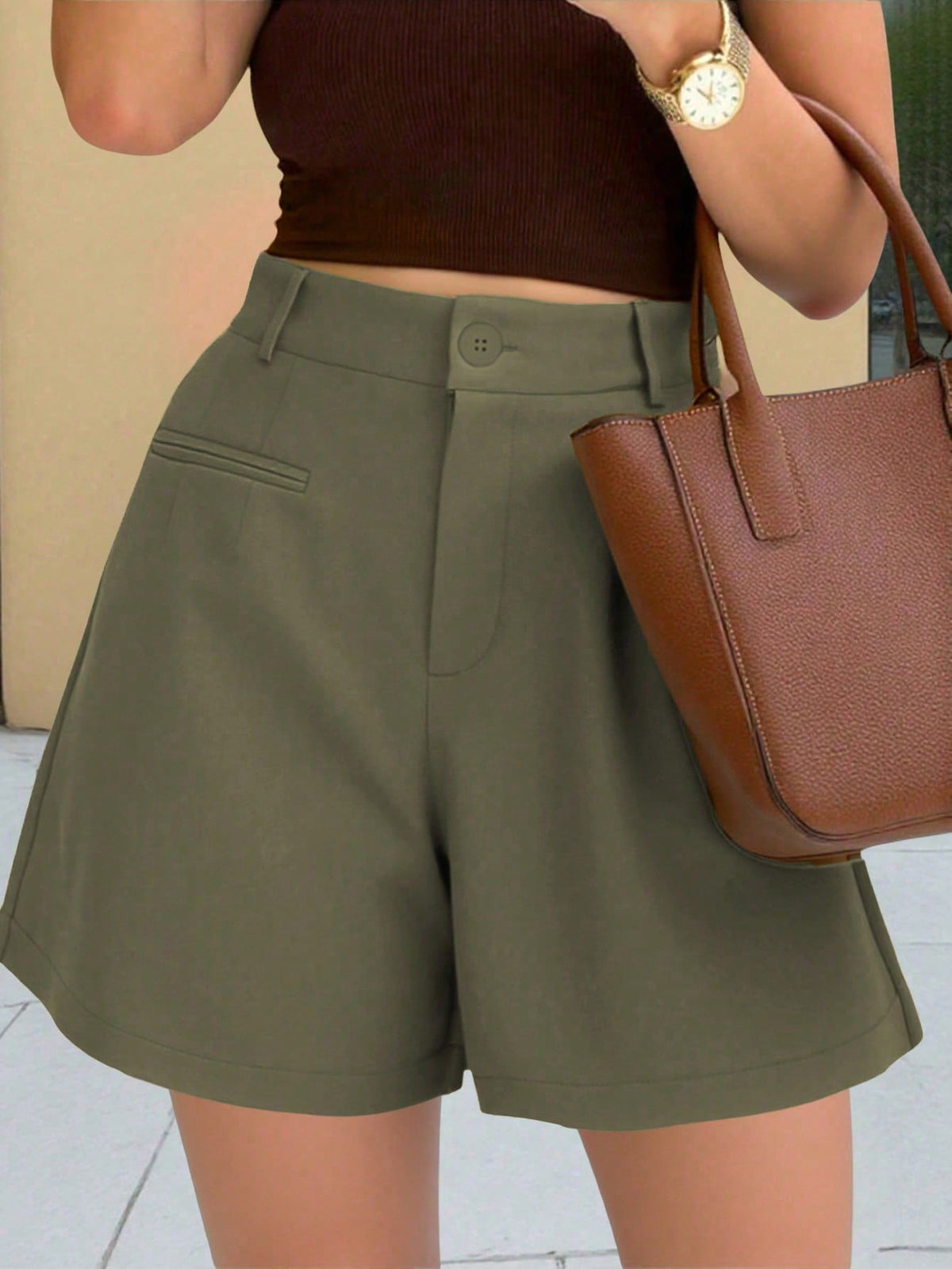 Women's work shorts with wide legs – Relaxed fit