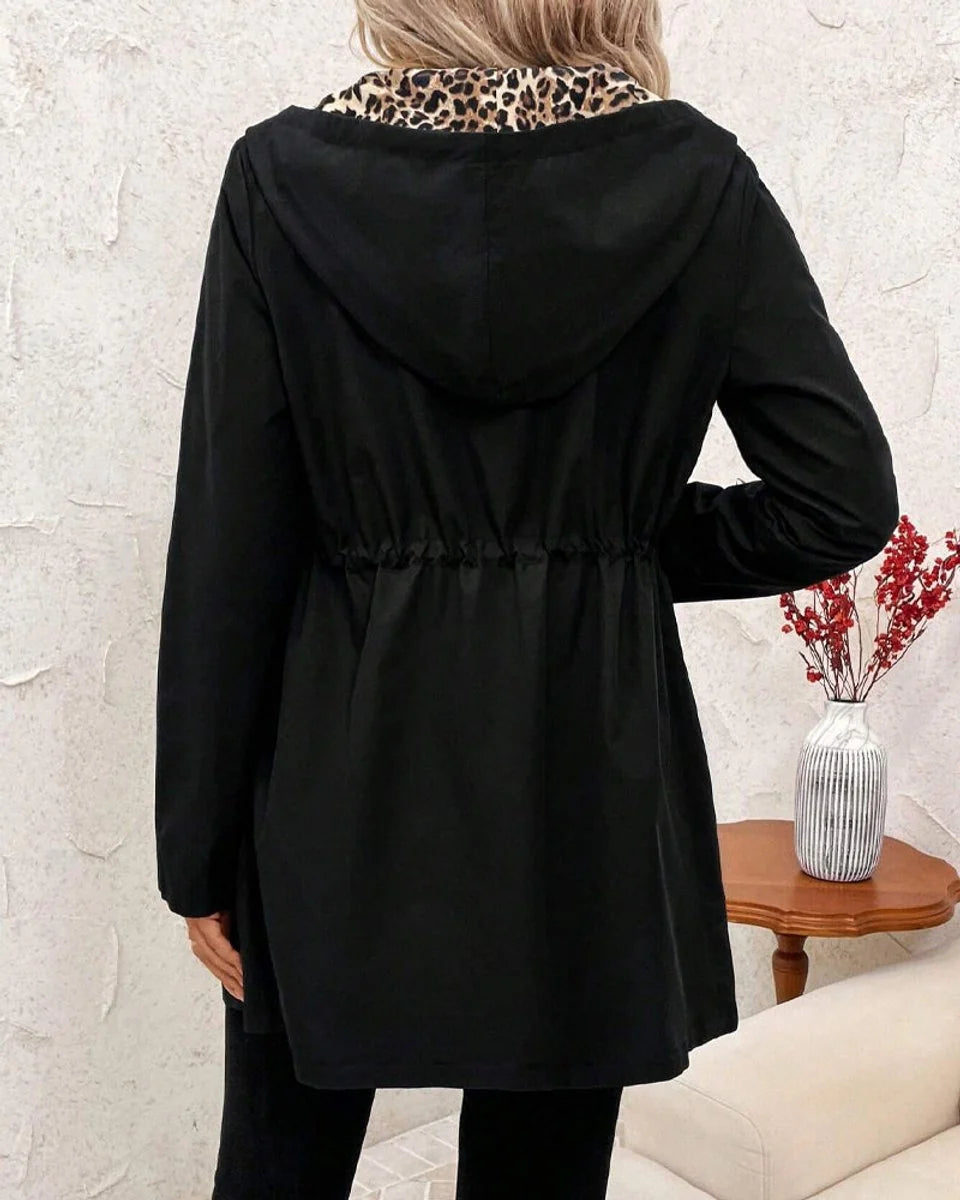 Women's Hooded Reversible Jacket - Casual double-sided design
