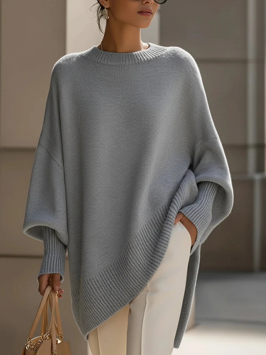 Women's Oversized Knit Sweater – Loose and Thick Fit