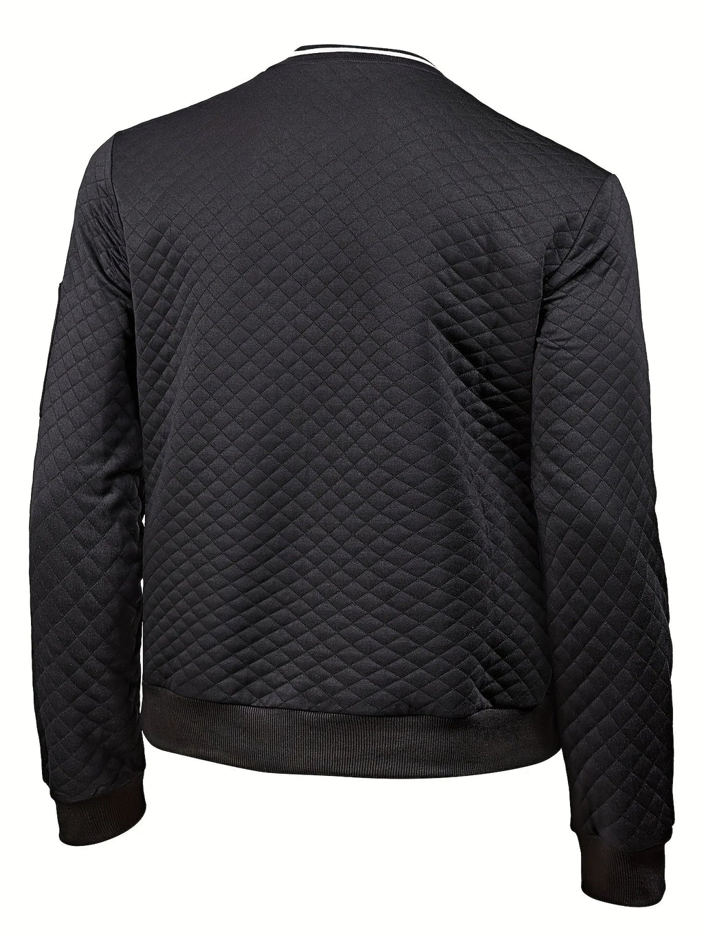 Men's Textured Knit Jacket – Structured Zip Closure