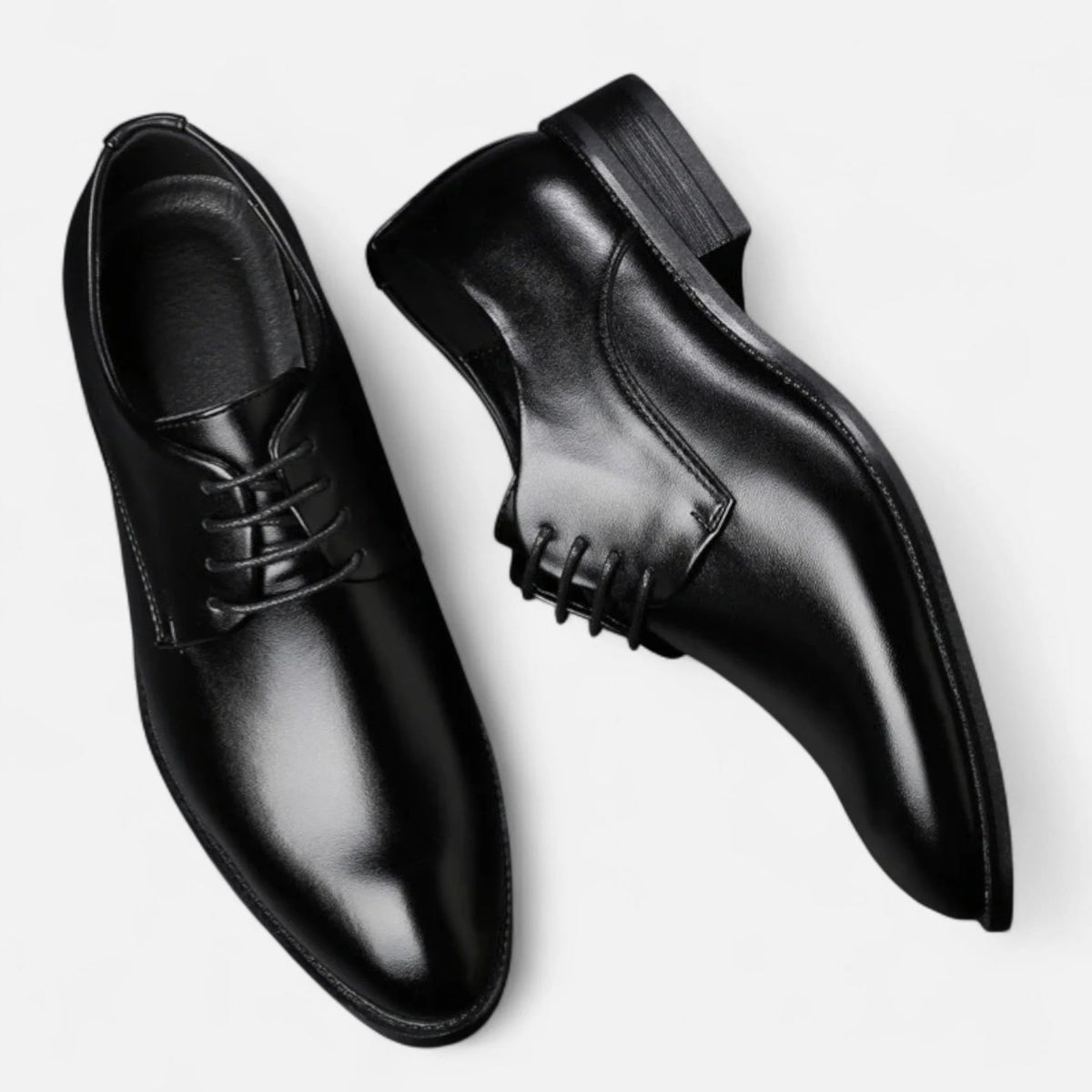 Men's Cowhide Leather Derby Shoes – Classic Laces and Comfort
