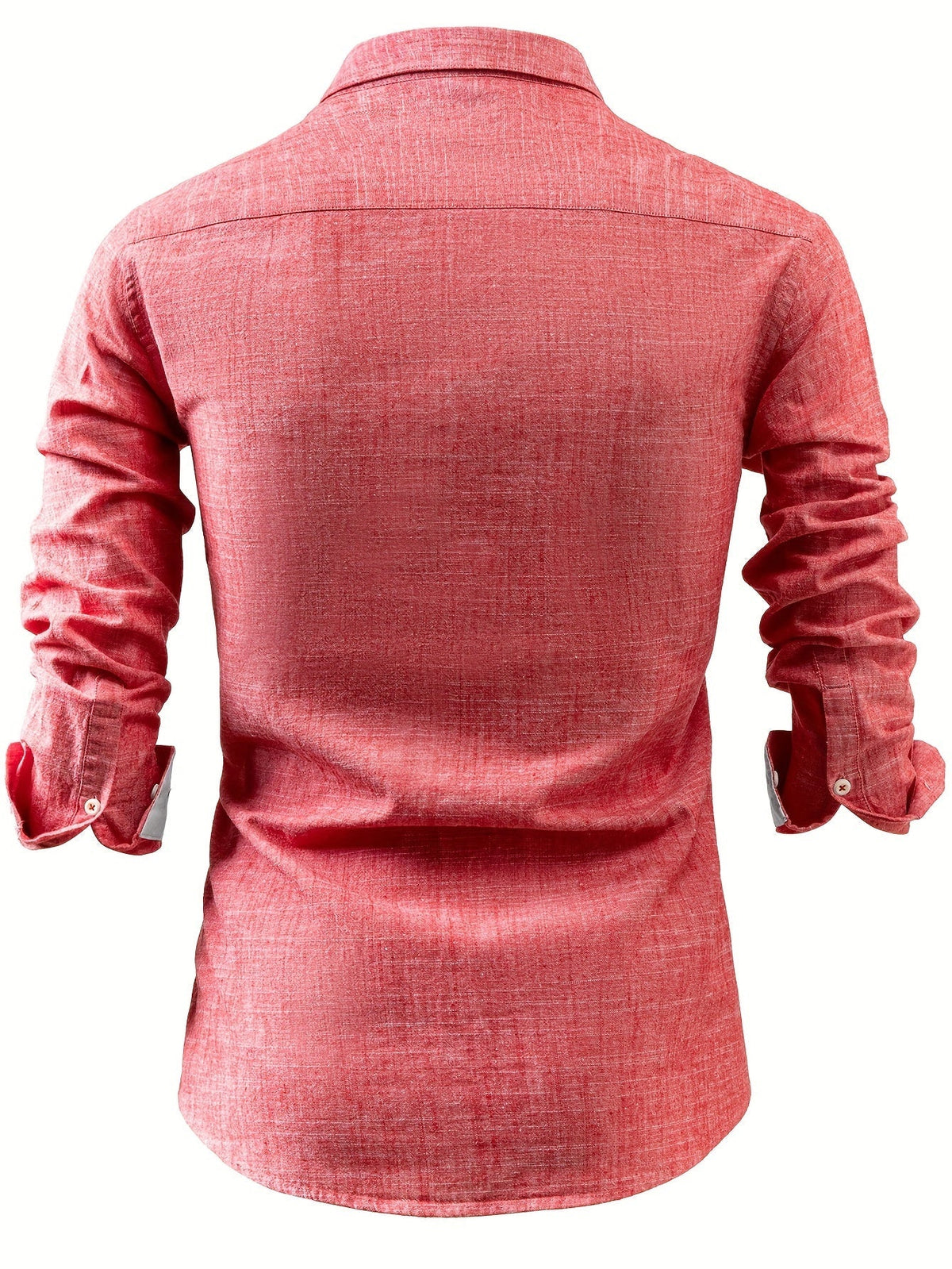 Men's Cotton and Linen Shirt – Straight Fit Long Sleeve