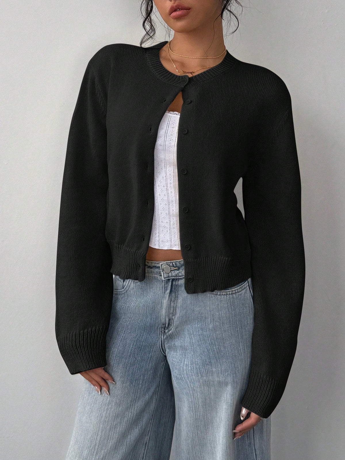 Women's Knit Cardigan – Slim Fit Short Cut