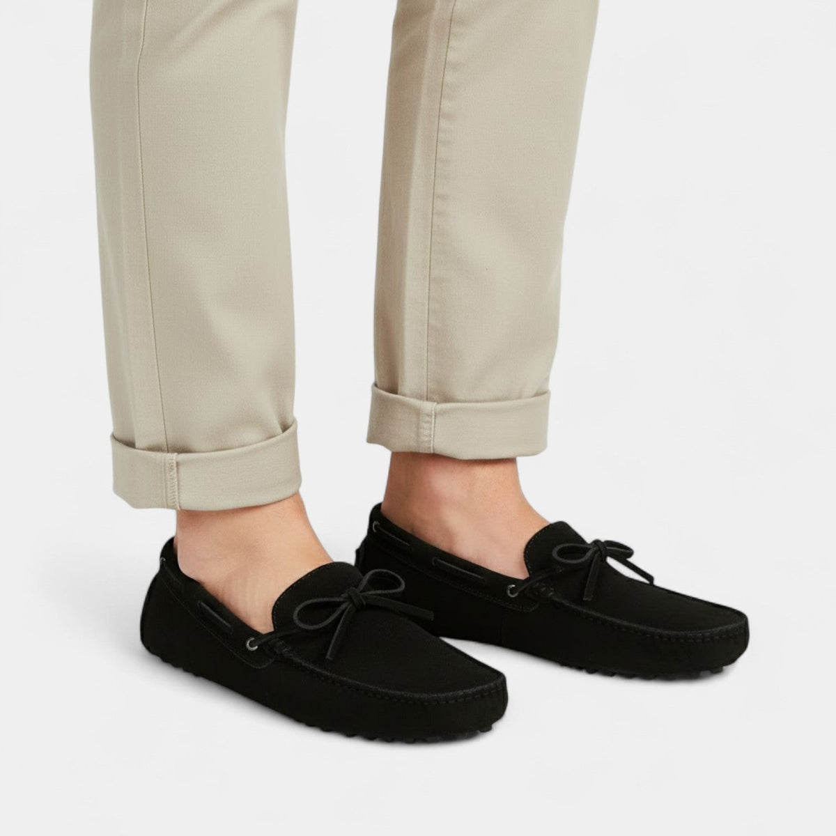 Calder Mayne | Men's Suede Leather Loafers – Lace-Up