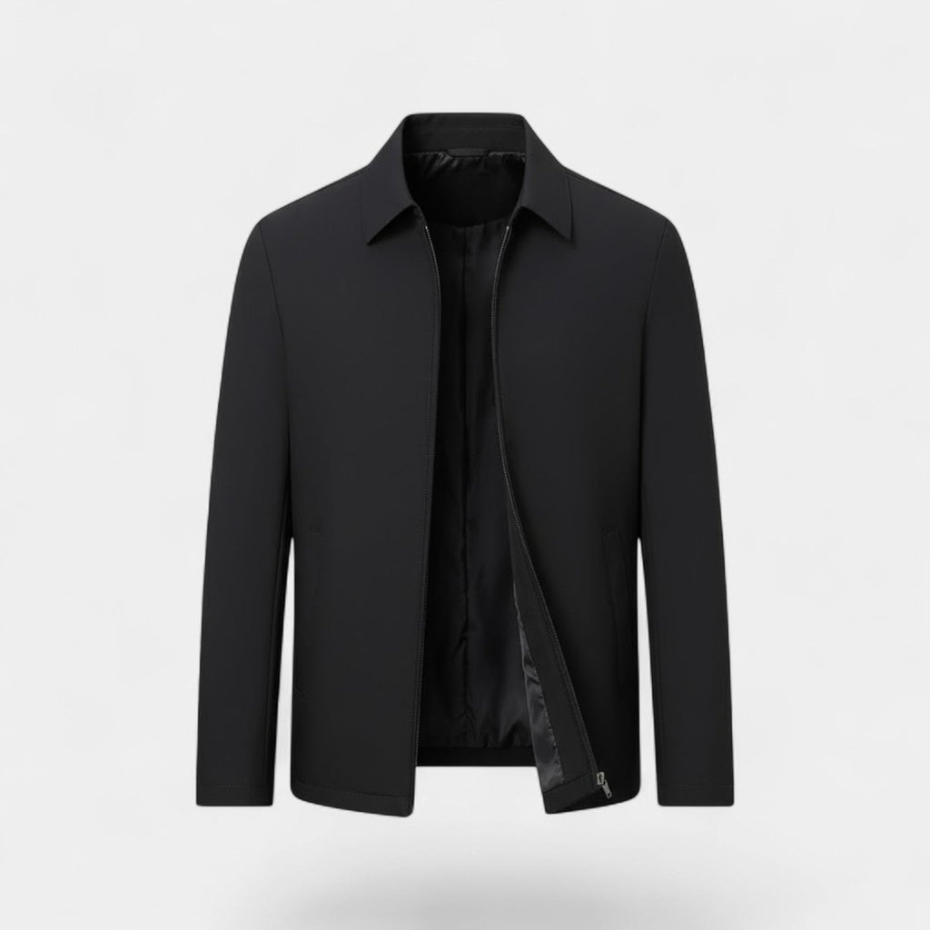 Calder Mayne | Men's Jacket – Polo Collar Coat in Technical Fabric