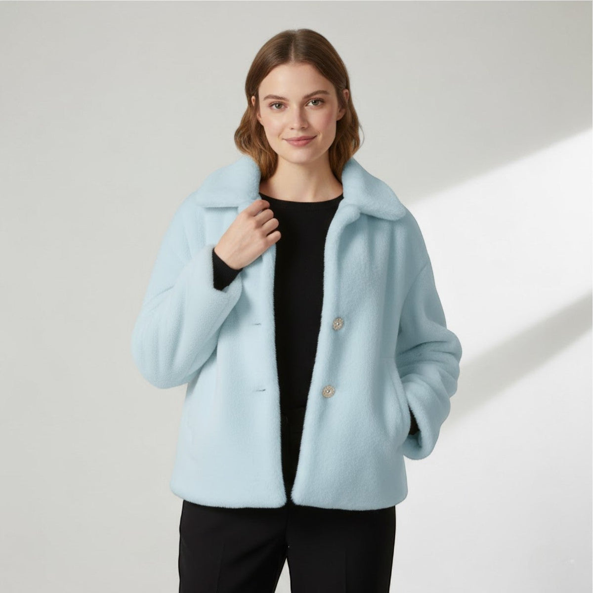 Rich | Women's Soft Fur Lapel Winter Coat