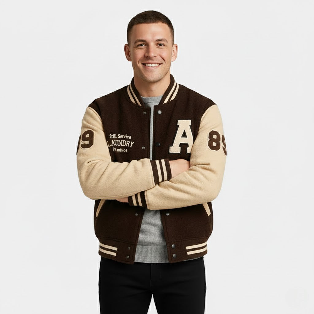 Men's Cashmere Varsity Jacket