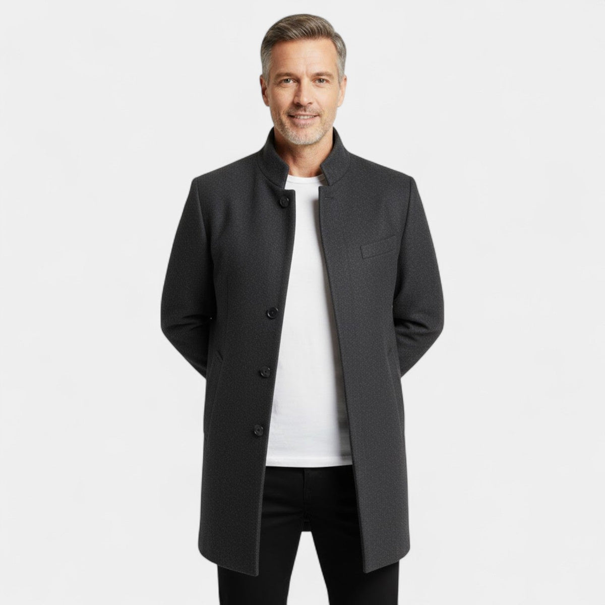 Calder Mayne | Men's Wool Coat – Long Elegant Trench