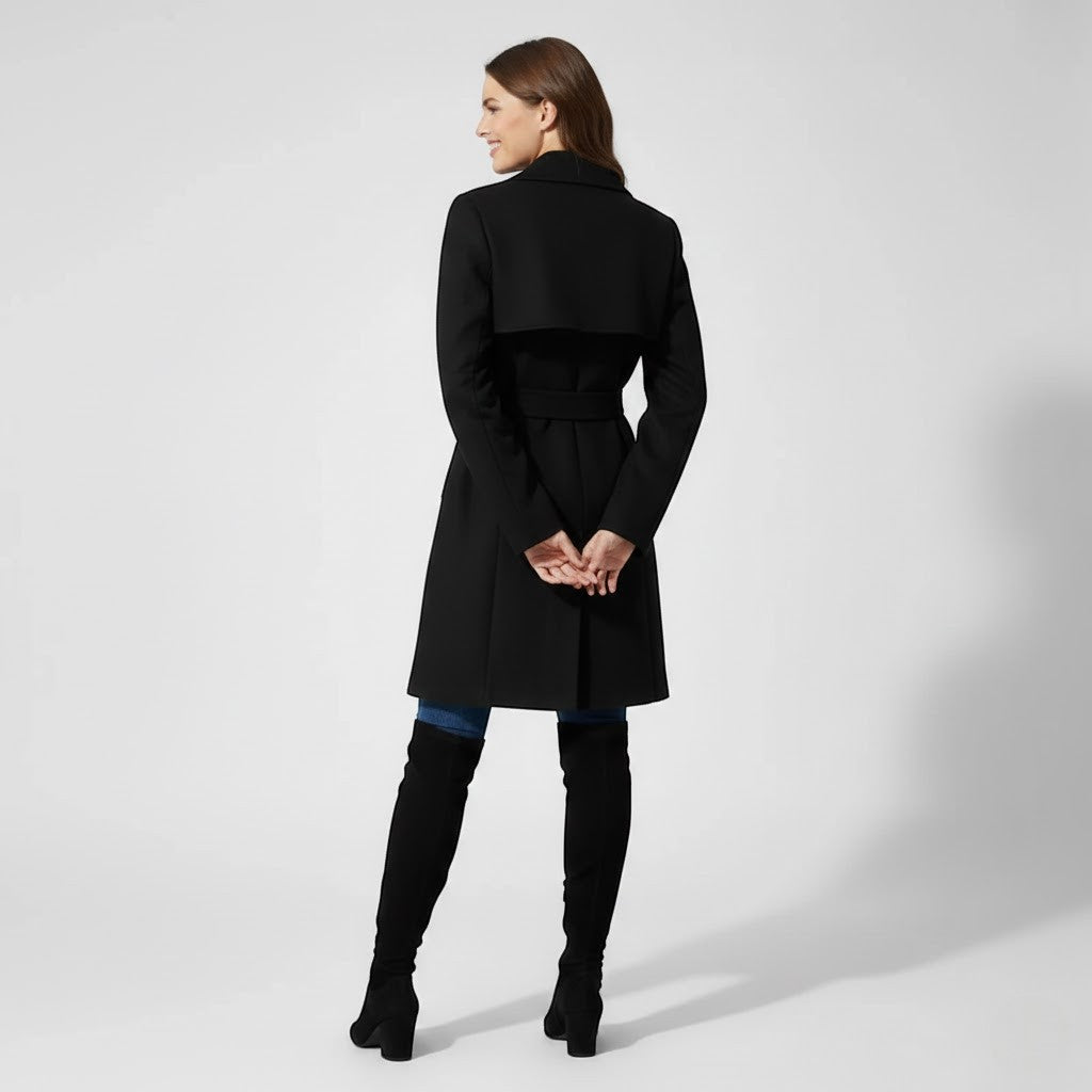 Rich | Women's Elegant Fitted Long Wool Coat