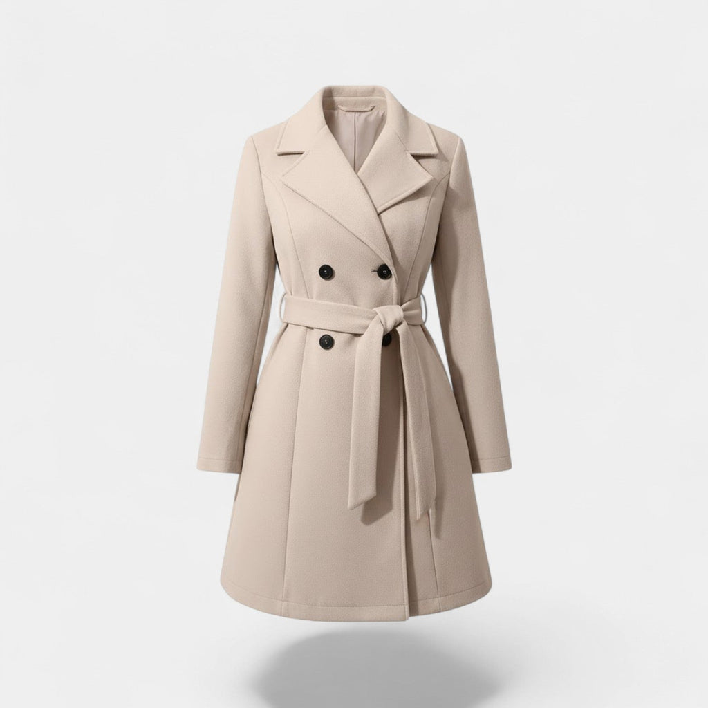 Rich | Women's Elegant Fitted Long Wool Coat