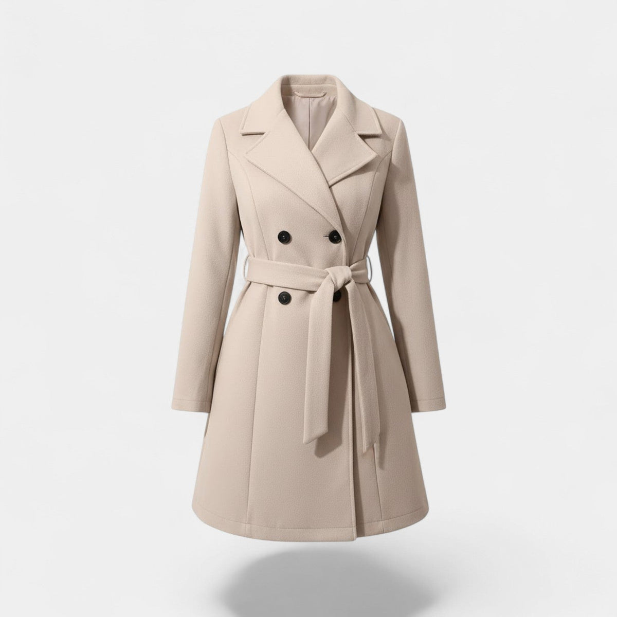 Rich | Women's Elegant Fitted Long Wool Coat