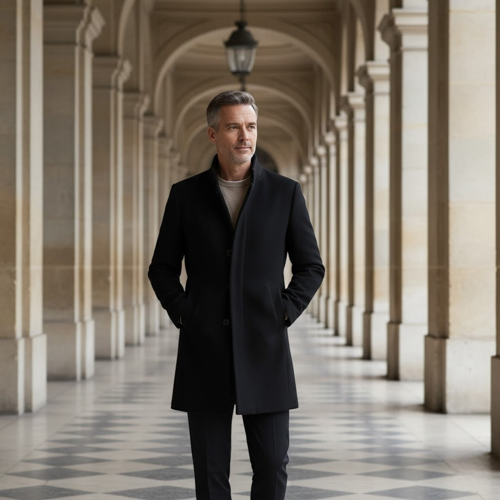 Calder Mayne | Men's Wool Coat – Long Elegant Trench