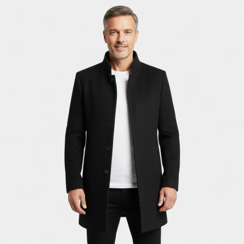 Calder Mayne | Men's Wool Coat – Long Elegant Trench