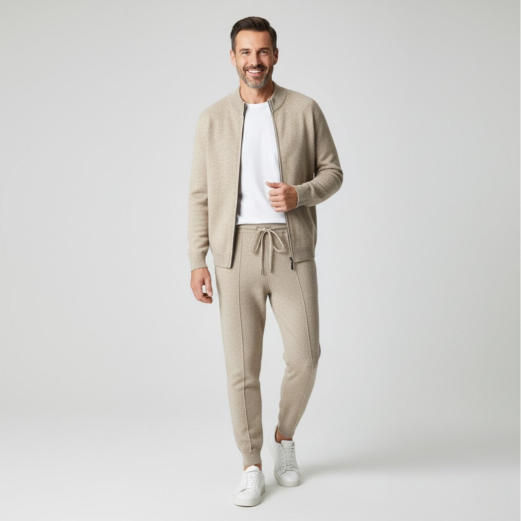 Men's wool knit set – relaxed slim fit
