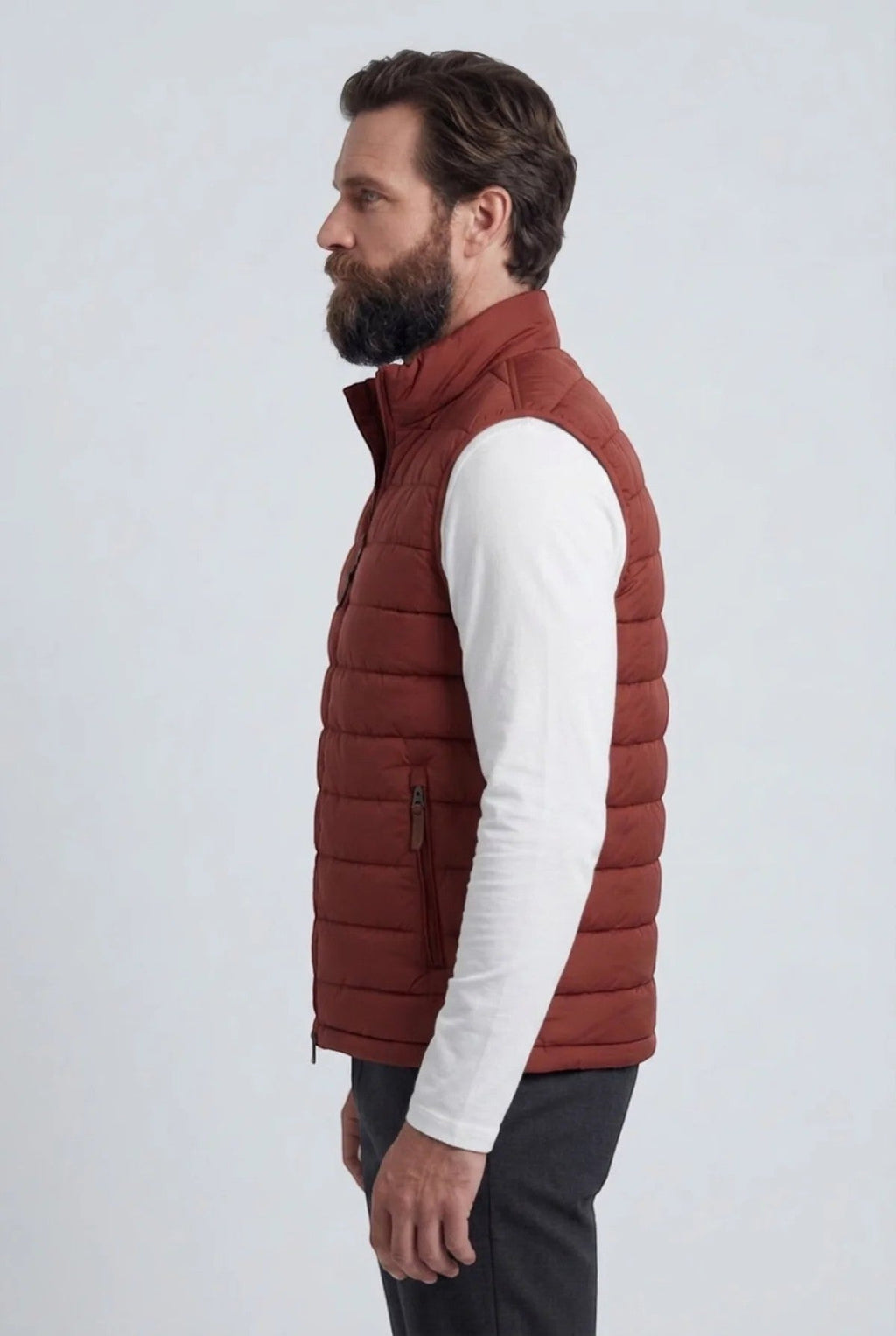 Men's Quilted Puffer Gilet – Lightweight Padded Zip Fastening