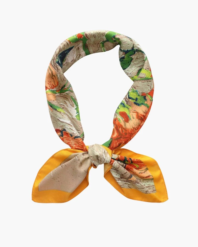 Women's Square Silk Satin Scarf – Elegant Versatile Scarf