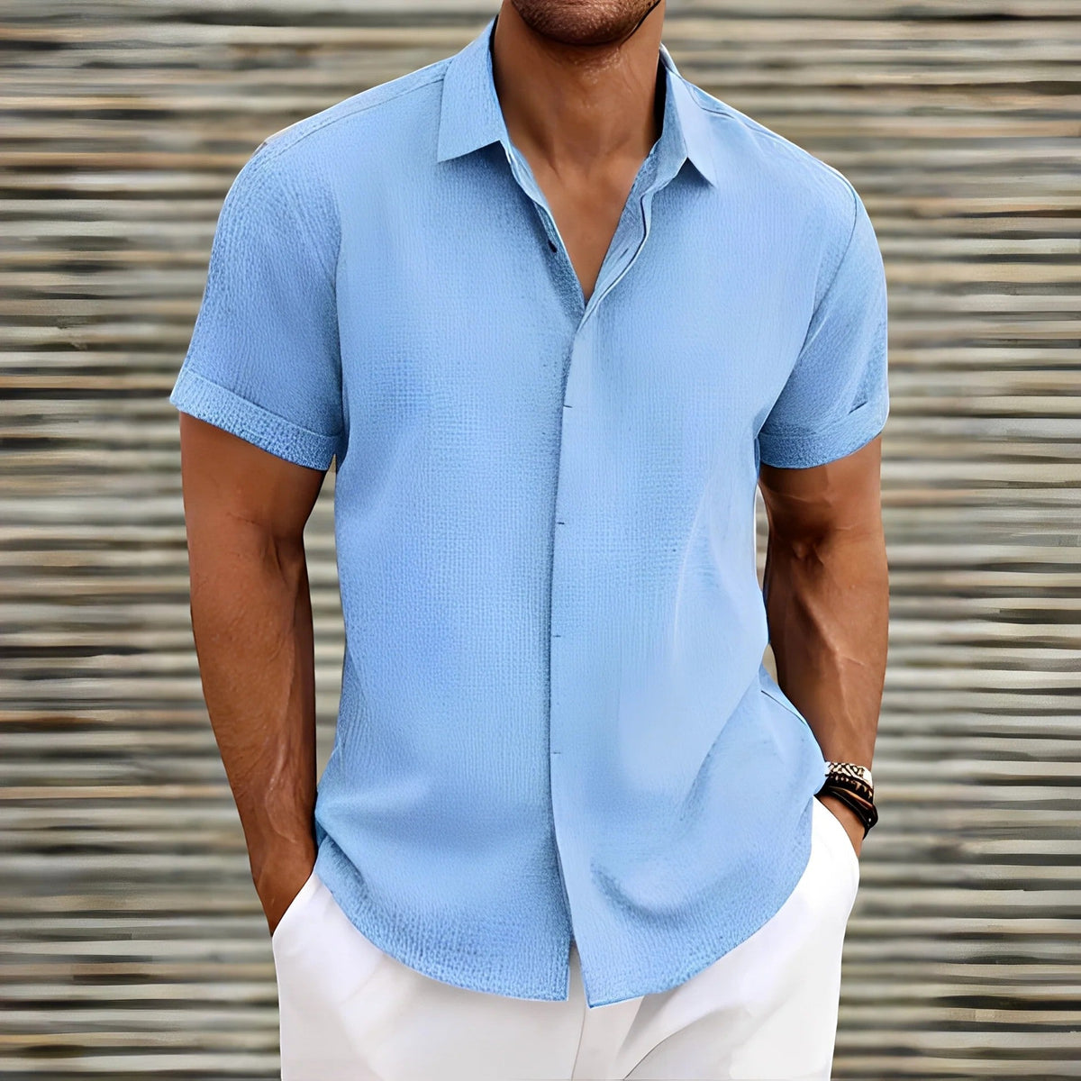 Men's linen short-sleeved shirt – Relaxed fit
