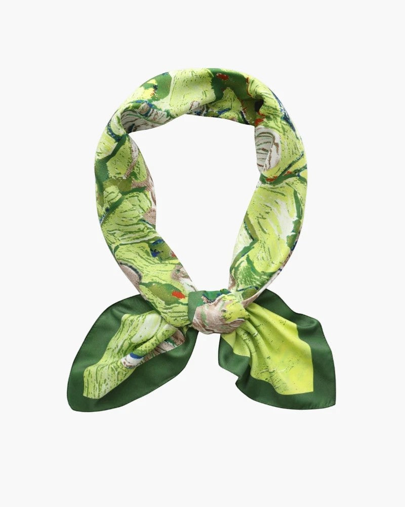 Women's Square Silk Satin Scarf – Elegant Versatile Scarf