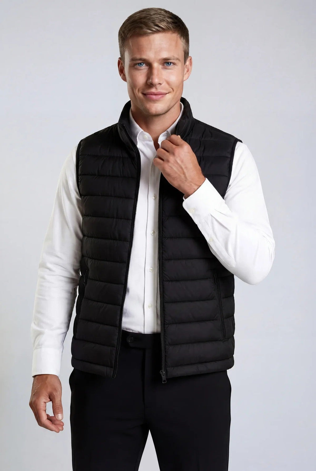 Men's Quilted Puffer Gilet – Lightweight Padded Zip Fastening