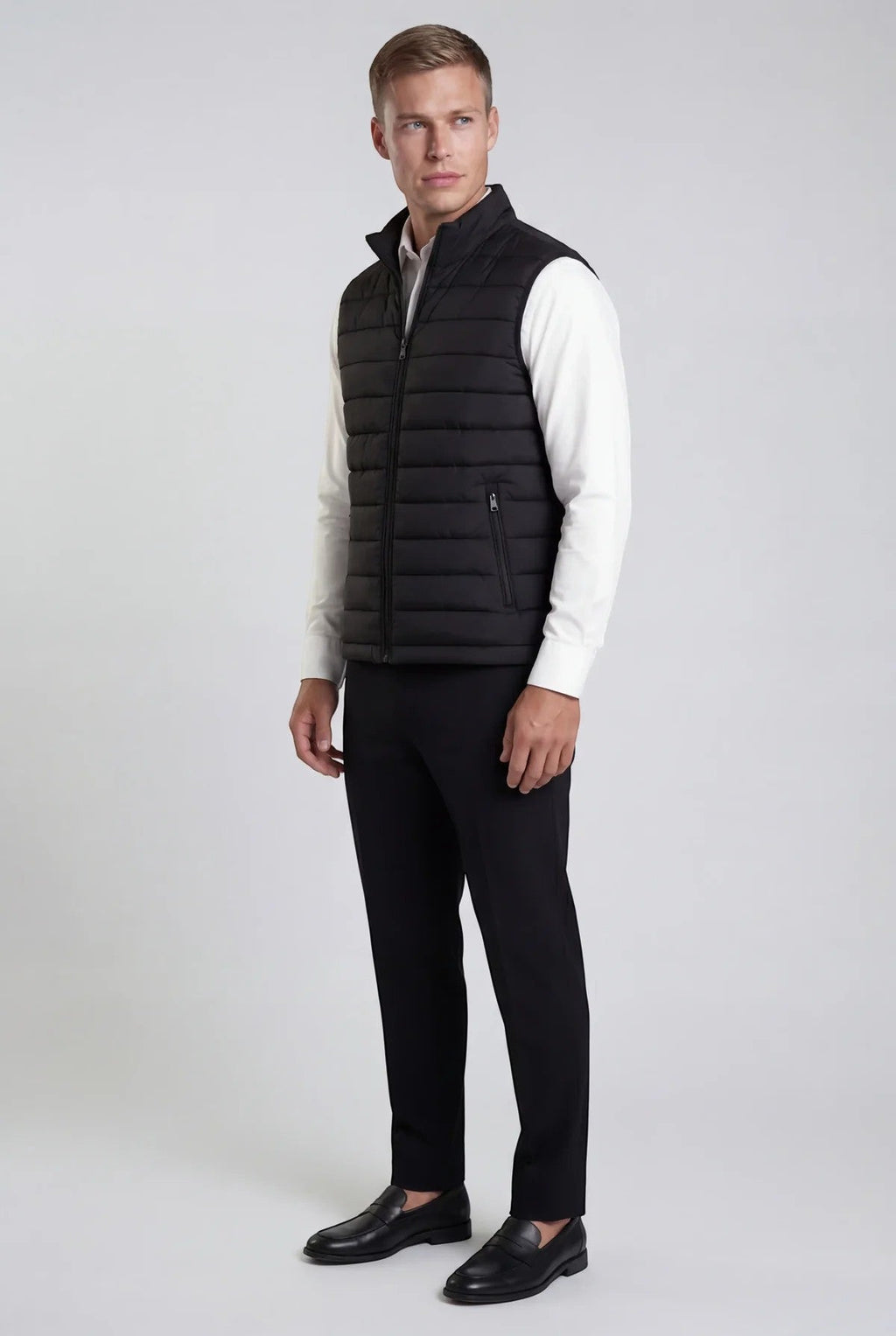 Men's Quilted Puffer Gilet – Lightweight Padded Zip Fastening