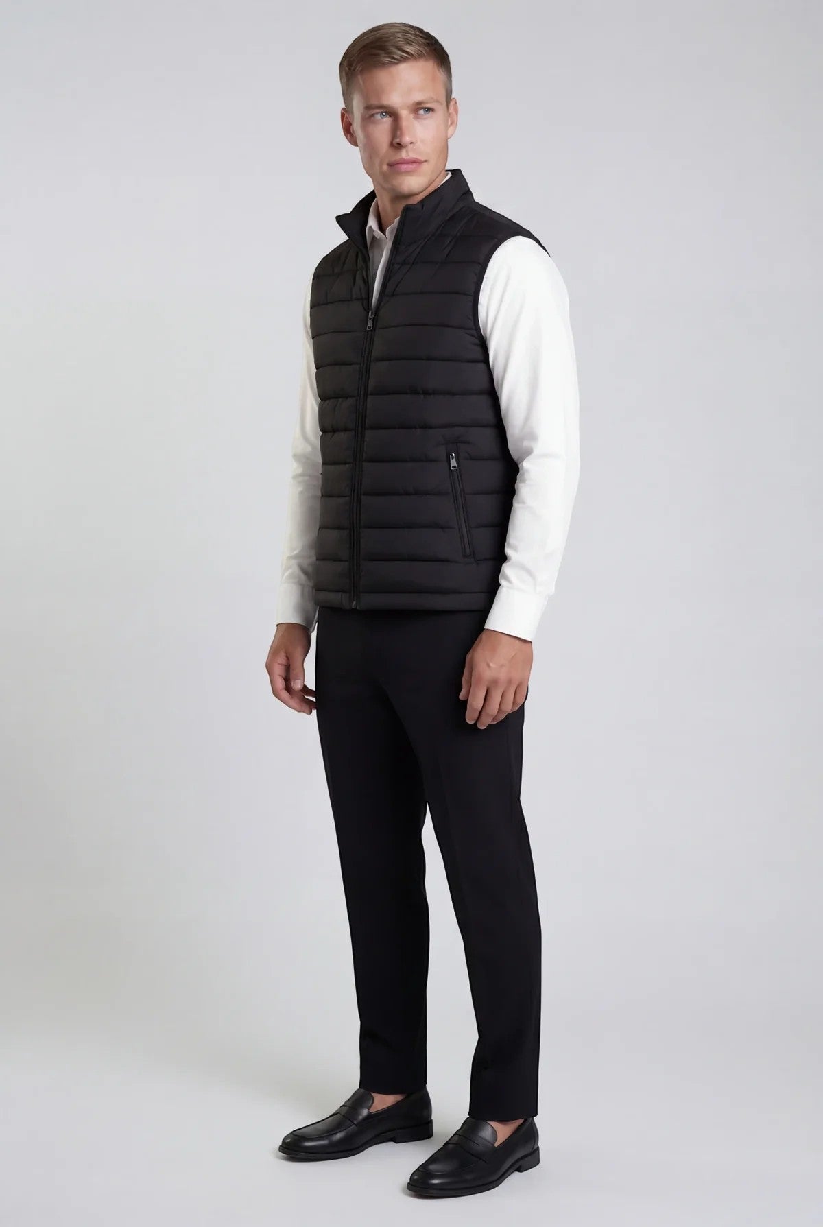 Men's Quilted Puffer Gilet – Lightweight Padded Zip Fastening