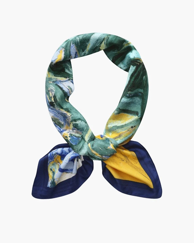 Women's Square Silk Satin Scarf – Elegant Versatile Scarf