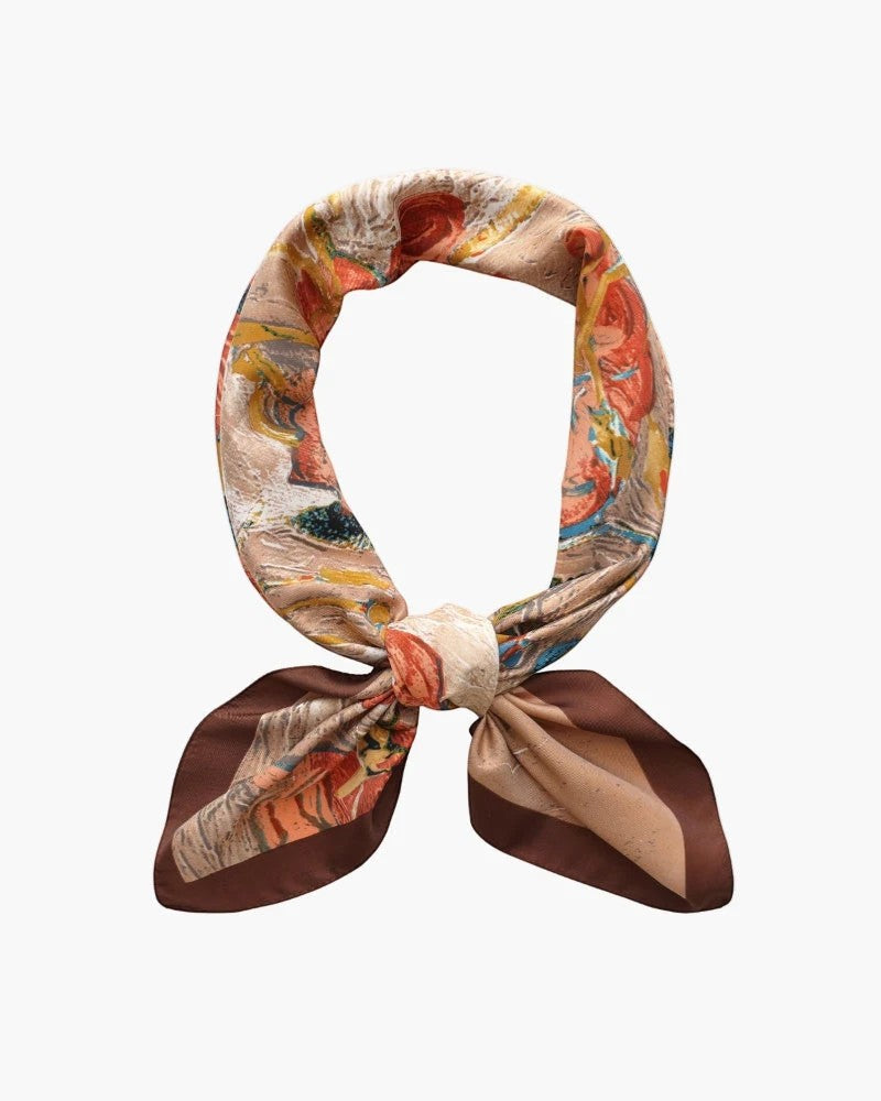 Women's Square Silk Satin Scarf – Elegant Versatile Scarf