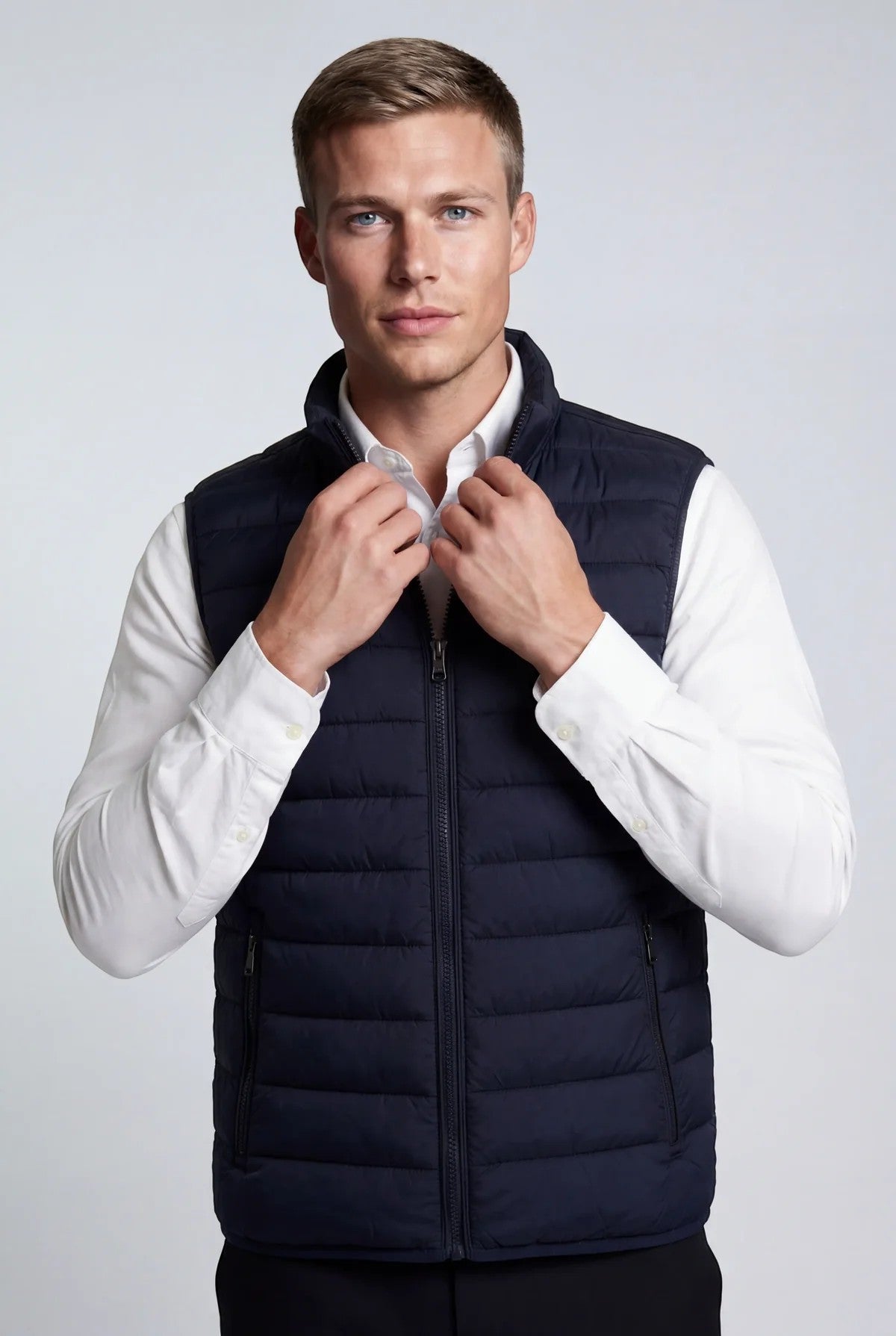 Men's Quilted Puffer Gilet – Lightweight Padded Zip Fastening