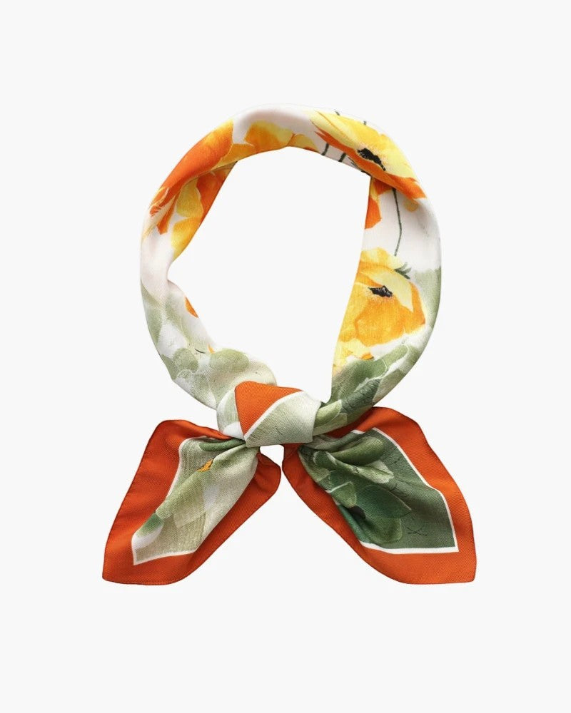 Women's Square Silk Satin Scarf – Elegant Versatile Scarf