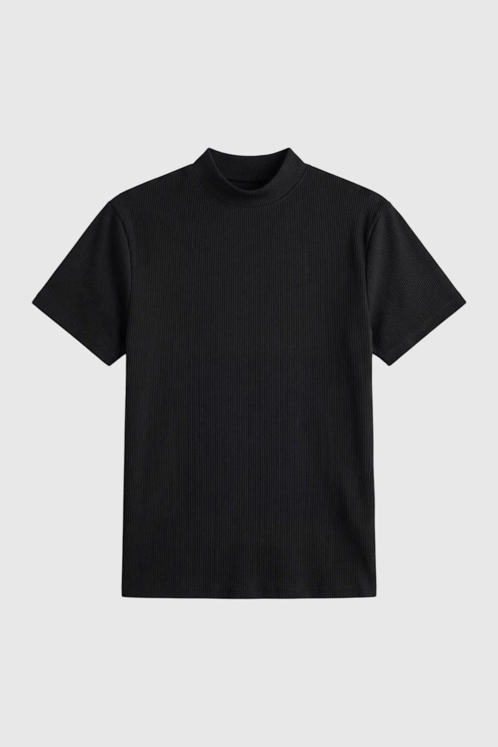 Men's Fitted Stretch T-Shirt – Slim Fit Ribbed Neck