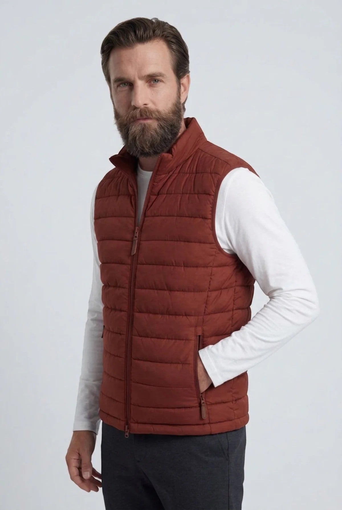 Men's Quilted Puffer Gilet – Lightweight Padded Zip Fastening