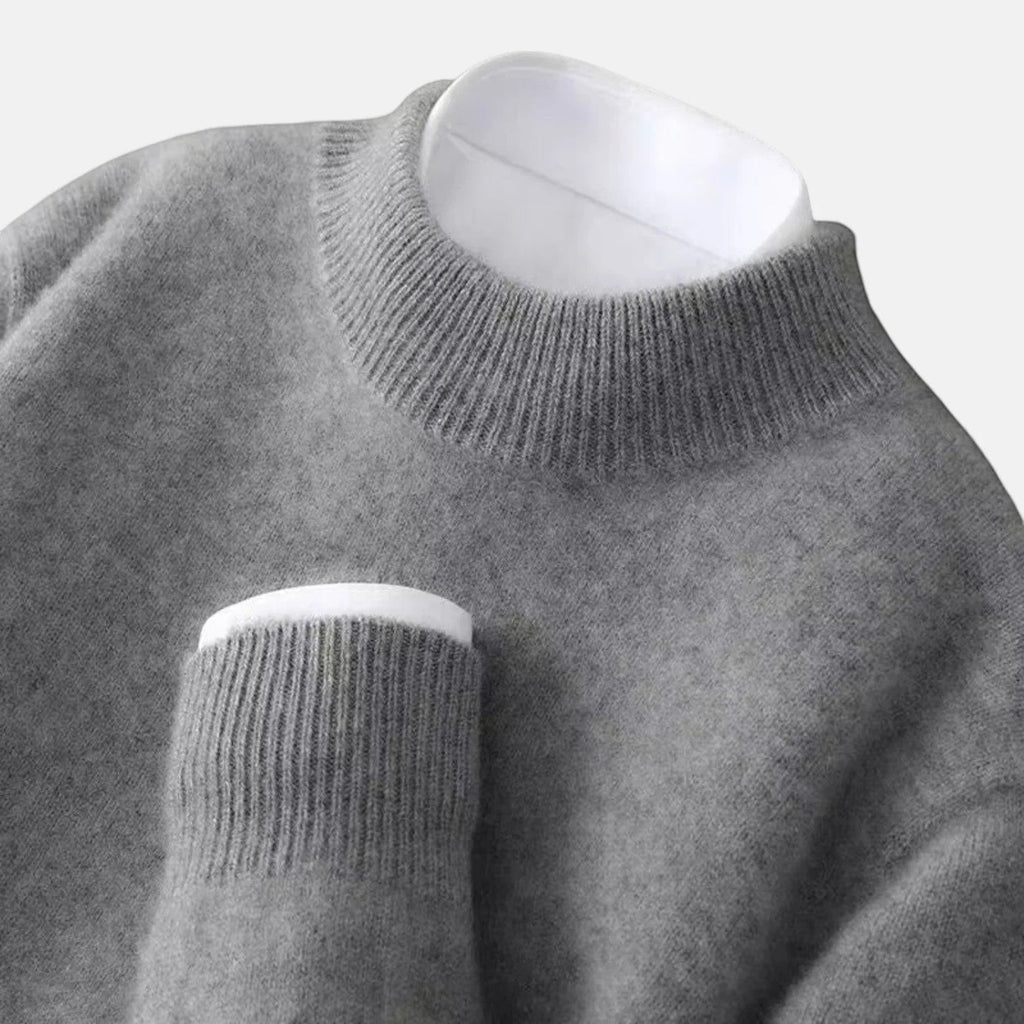 Men’s Knitted Roll-Neck Jumper – Relaxed Fit | Brushed Wool