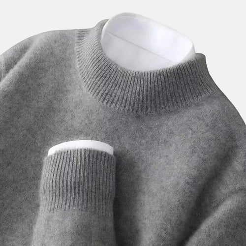 Men’s Knitted Roll-Neck Jumper – Relaxed Fit | Brushed Wool
