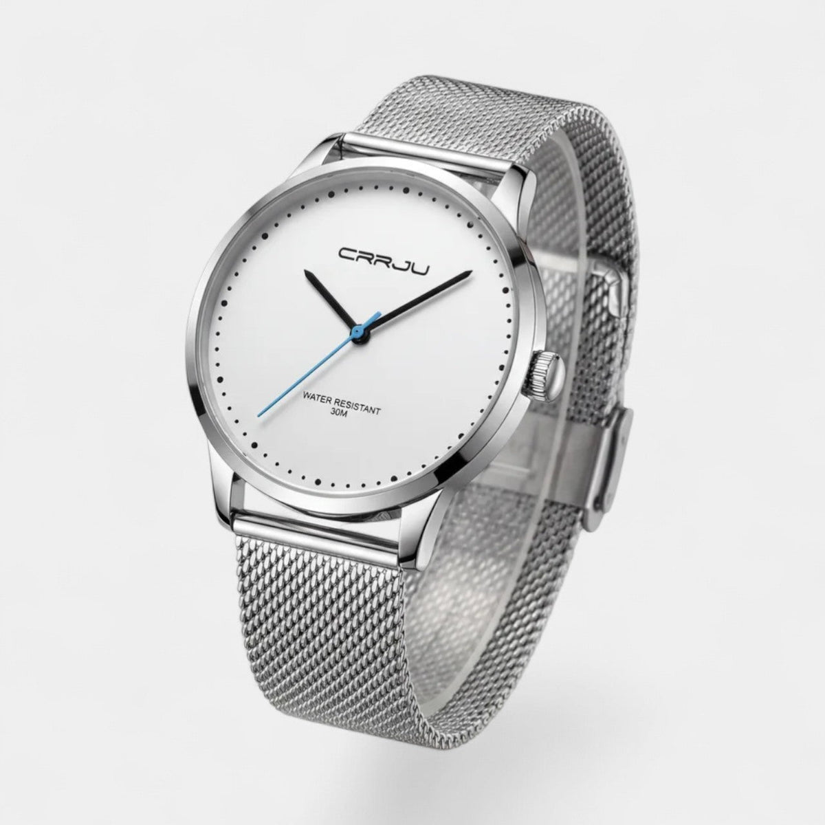 Men's Quartz Watch Stainless Steel Mesh – Minimalist Round Dial