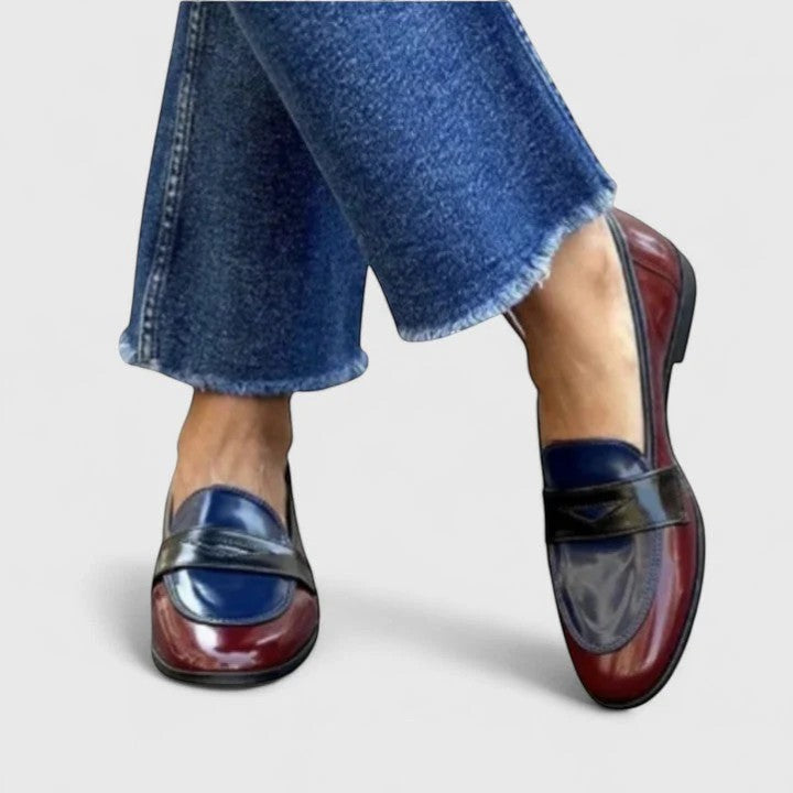 Calder Mayne | Women's Round Toe Leather Slip-On Loafers