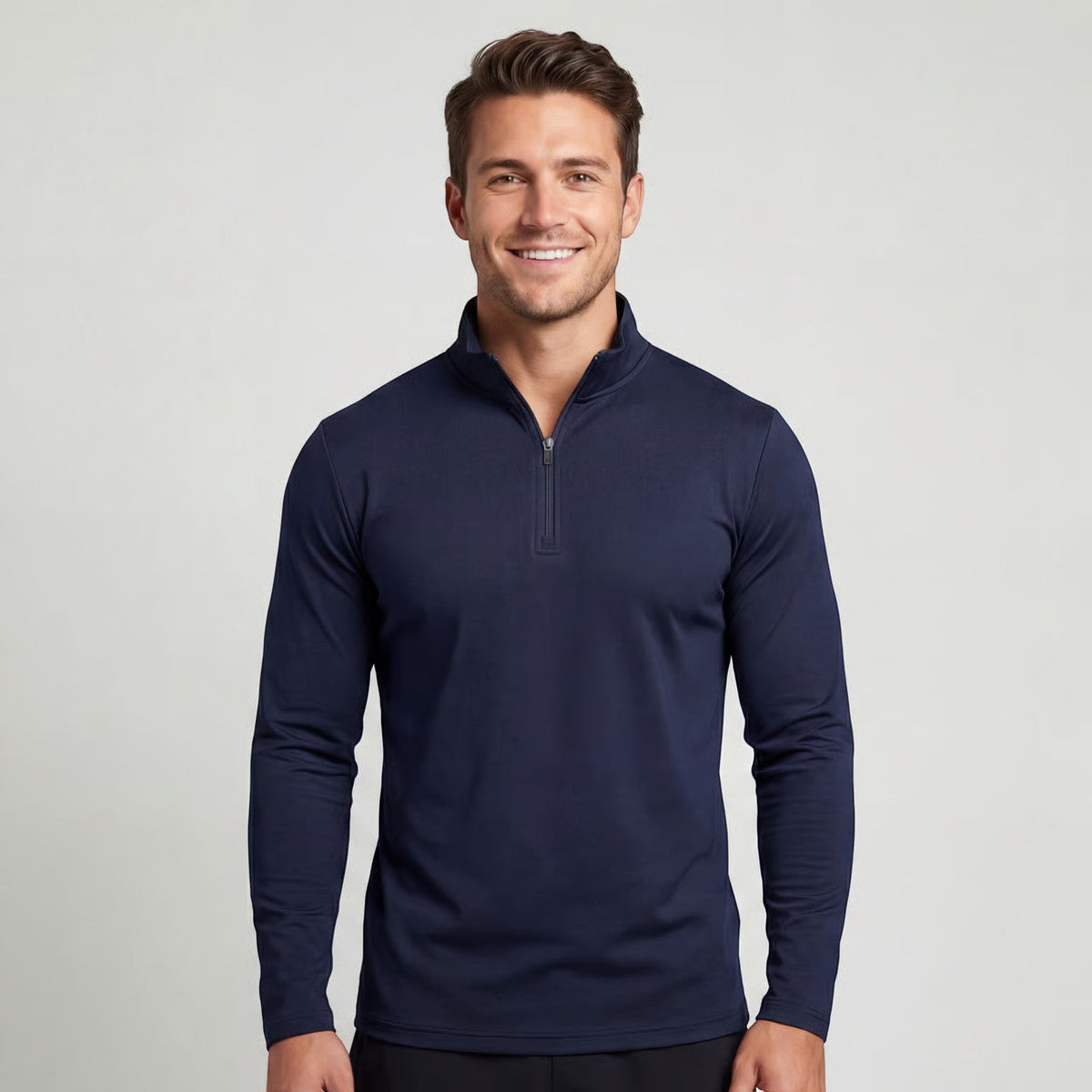 Men's Quarter Zip Long Sleeve – Minimalist Athletic Layer