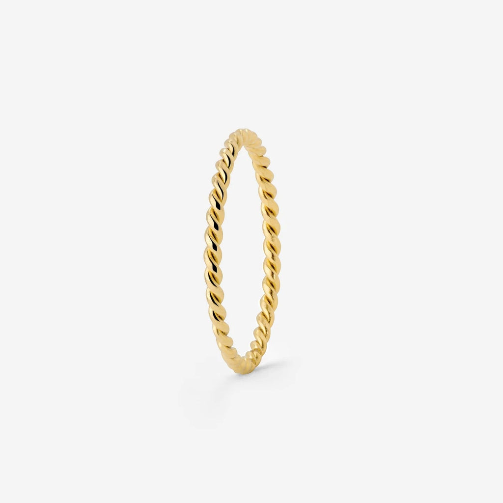 Women's Titanium Steel Ring – Twisted Rope Style Band